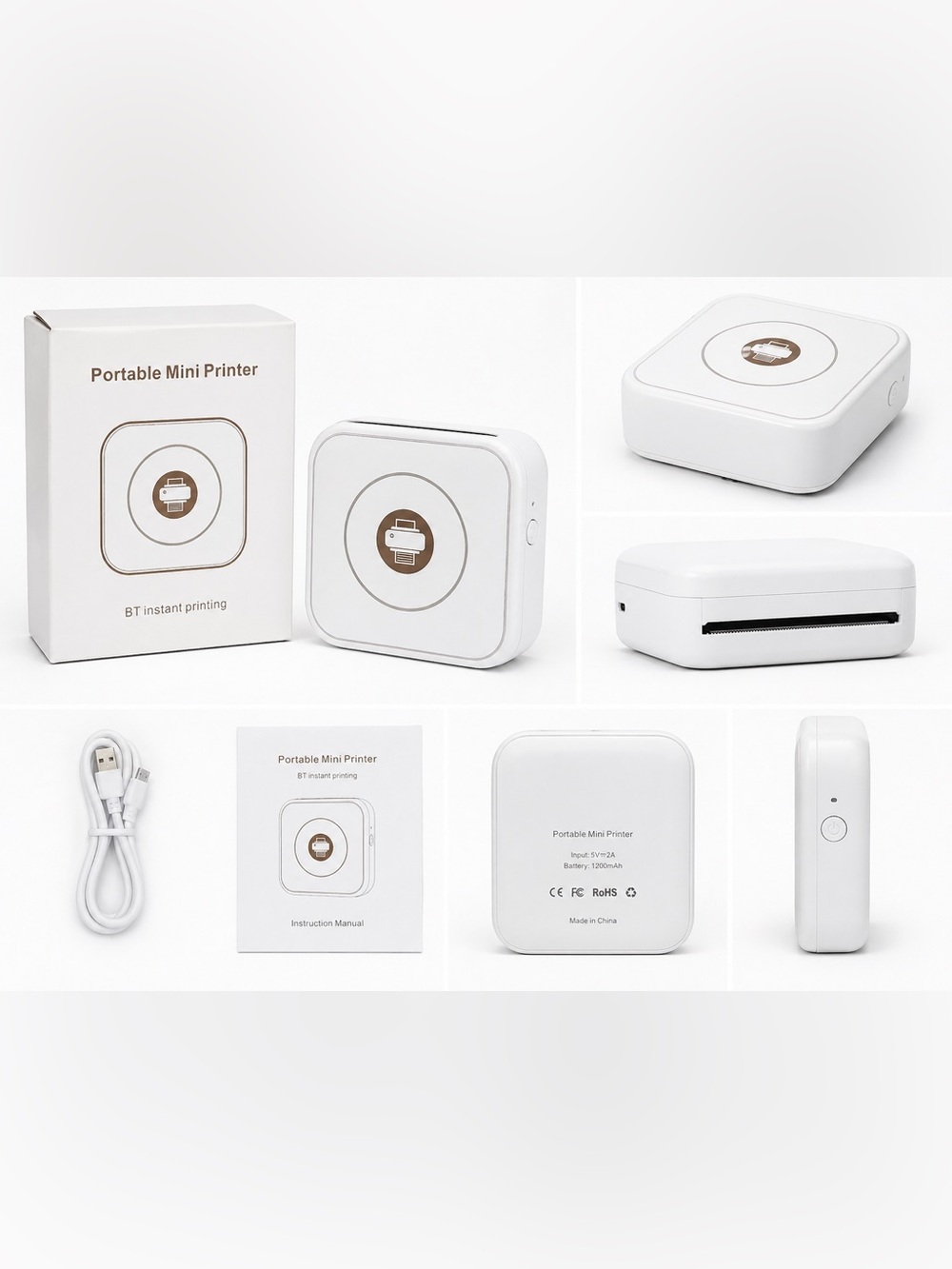 Portable Mini Printer - White
